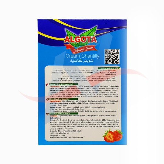 Crème chantilly nature Algota 130g