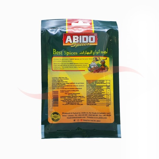 Poivre blanc moulu Abido 50g