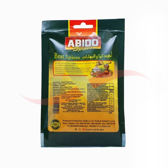Poivre noir moulu Abido 50g