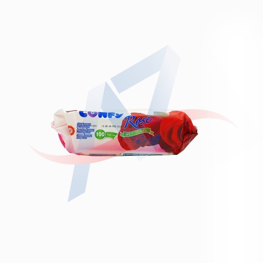 Lingettes parfumées à la rose Confy x100
