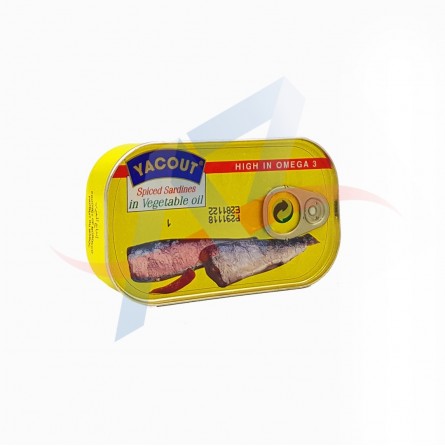 Sardines fort à l'huile Yacout 125g
