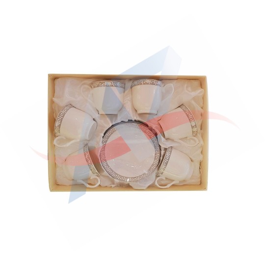 طقم فناجين قهوة فضي